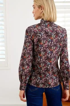 Next Long Sleeve Ruffle Neck Signature Cotton Shirt -Women's Shirts & Blouses Sales U94 418s3