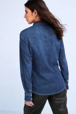 Next Fitted Denim Shirt -Women's Shirts & Blouses Sales U95 283s3