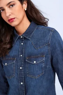 Next Fitted Denim Shirt -Women's Shirts & Blouses Sales U95 283s4