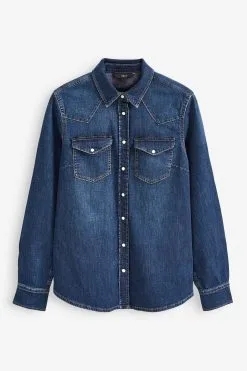 Next Fitted Denim Shirt -Women's Shirts & Blouses Sales U95 283s5