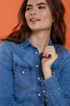 Next Fitted Denim Shirt 11 Next Fitted Denim Shirt -Women's Shirts & Blouses Sales U95 284s4