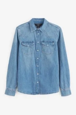 Next Fitted Denim Shirt 13 Next Fitted Denim Shirt -Women's Shirts & Blouses Sales U95 284s6