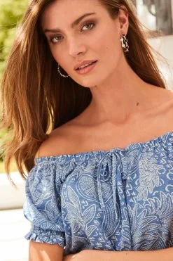 Next Bardot Short Puff Sleeve Top 10 Next Bardot Short Puff Sleeve Top -Women's Shirts & Blouses Sales U96 041s4