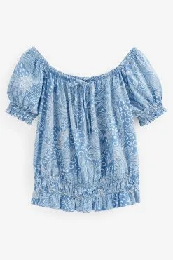 Next Bardot Short Puff Sleeve Top 11 Next Bardot Short Puff Sleeve Top -Women's Shirts & Blouses Sales U96 041s5