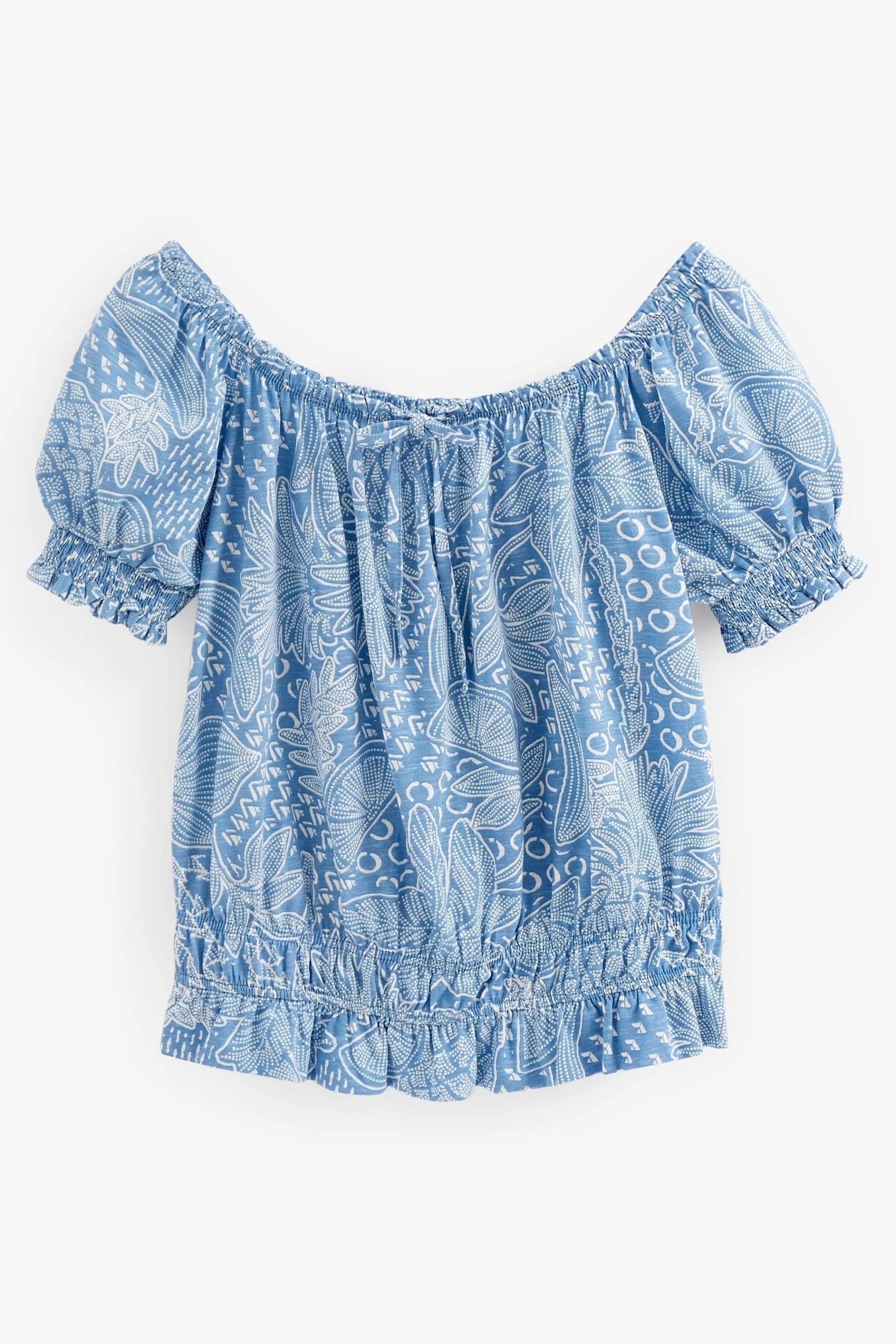 Next Bardot Short Puff Sleeve Top 7 Next Bardot Short Puff Sleeve Top - Image 5