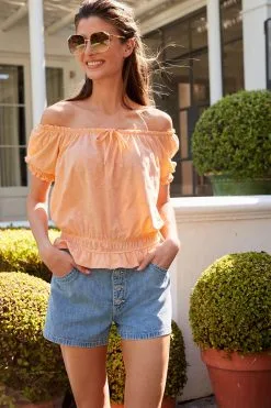 Next Bardot Short Puff Sleeve Top