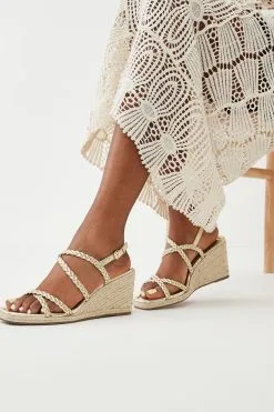 Next Signature Leather Plait Wedges